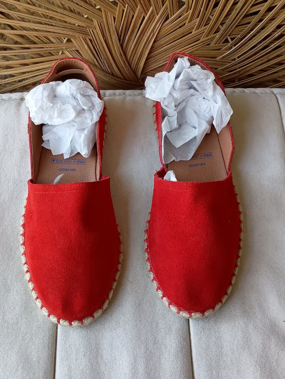 Verbenas Women’s Red Suede Espadrille Slip-Ons_39